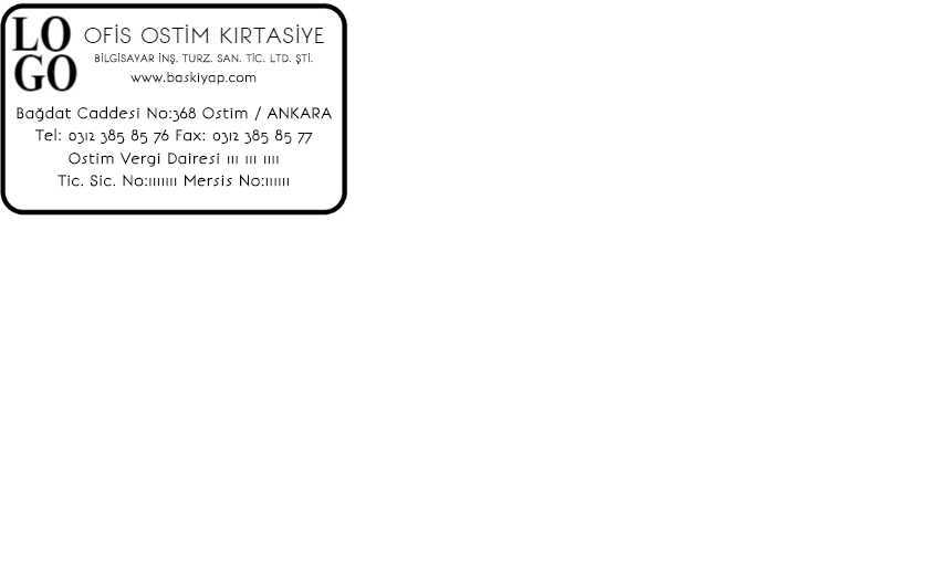 Saplı Firma Kaşesi online tasarla