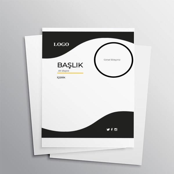 Sarı Siyah Kurumsal Broşür online tasarla