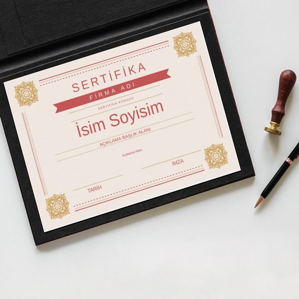 Sertifika Tasarım 1 online tasarla