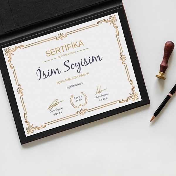 Sertifika Tasarım 14 online tasarla