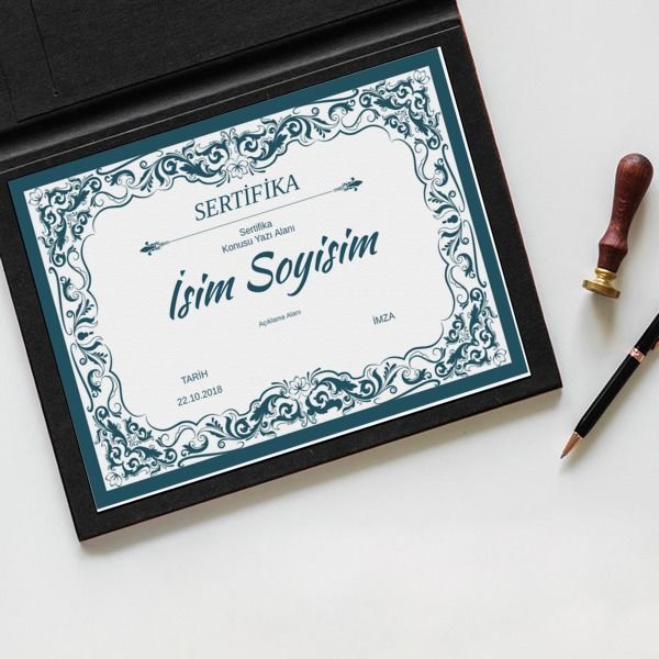 Sertifika Tasarım 20 online tasarla