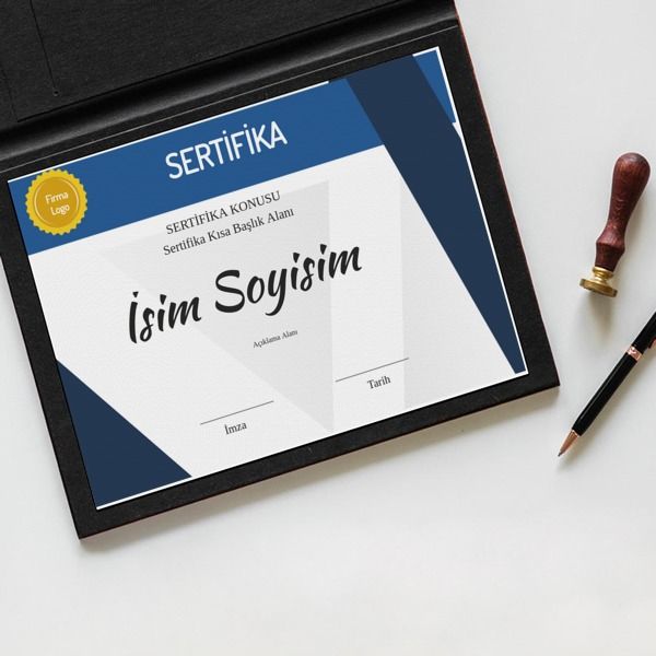 Sertifika Tasarım 22 online tasarla