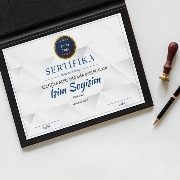 Sertifika Tasarım 23 online tasarla