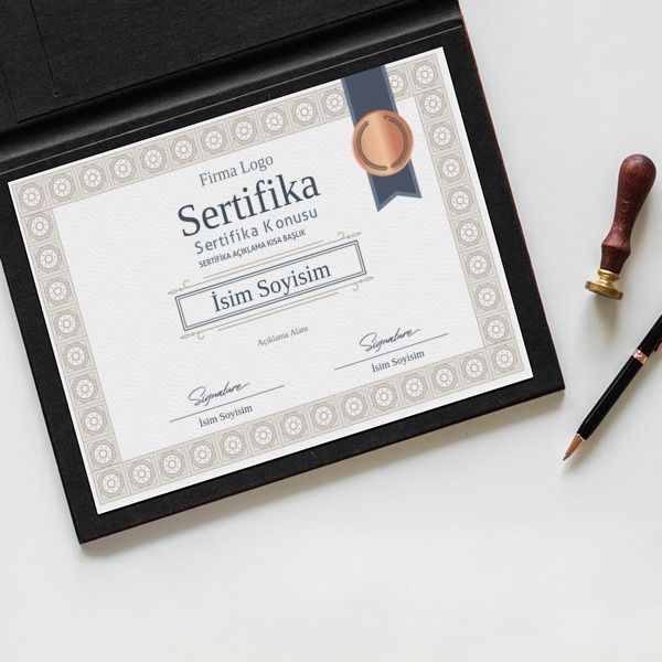 Sertifika Tasarım 32 online tasarla