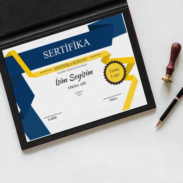 Sertifika Tasarım 37 online tasarla