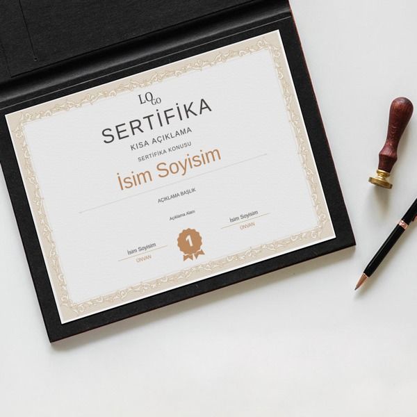 Sertifika Tasarım 4 online tasarla