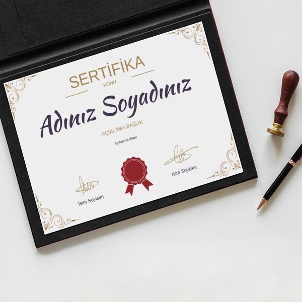 Sertifika Tasarım 6 online tasarla