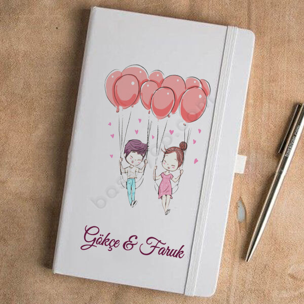 Sevgililer Günü Hediyesi Beyaz Ajanda online tasarla