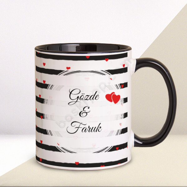 Sevgililer Günü Özel Siyah Kupa online tasarla
