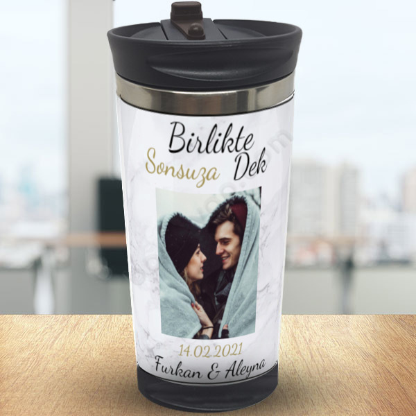 Sevgililer Günü  Birlikte Sonsuza Dek Tasarım Termos 300Ml online tasarla