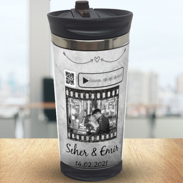 Sevgililer Günü Film Şeridi Tasarım Ternos 300Ml online tasarla