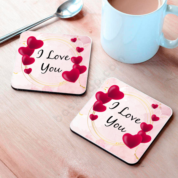 Sevgililer Gününe Özel Bardak Altlığı online tasarla