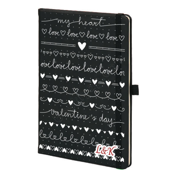 Sevgililer Gününe Özel Siyah Ajanda 3 online tasarla