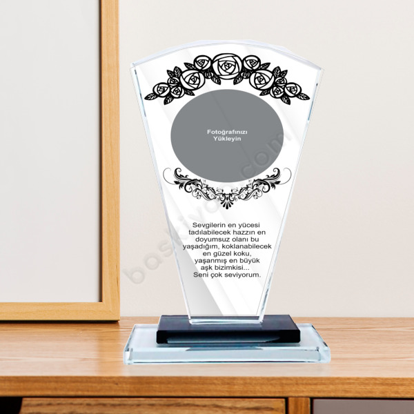 Sevgiliye Özel Kristal Plaket 2 online tasarla