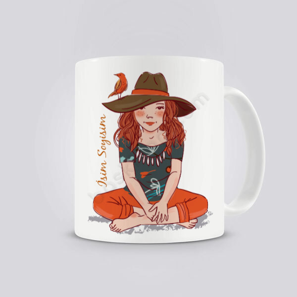 Sevimli Kız 3  Kendin Tasarla Kupa online tasarla