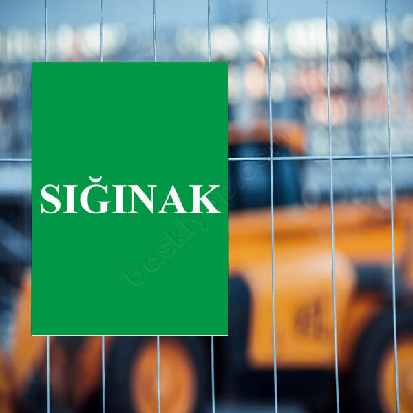 Sığınak Levhası online tasarla