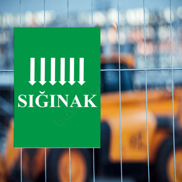 Sığınak Tabelaları online tasarla