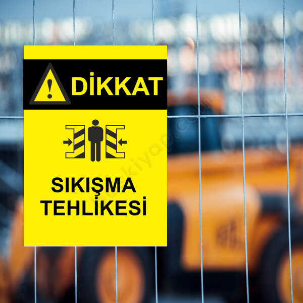 Sıkışma Tehlikesi Etiketi online tasarla