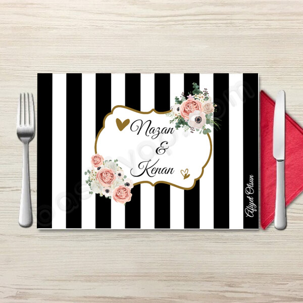 Siyah Beyaz Çizgili online tasarla