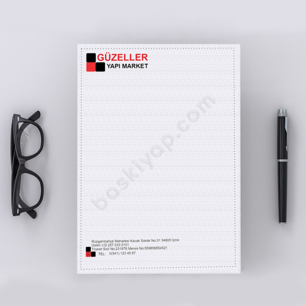 Siyah Kırmızı Tasarımlı Antetli Kağıt online tasarla