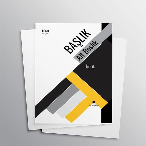 Siyah Sarı İçerikli Kurumsal online tasarla