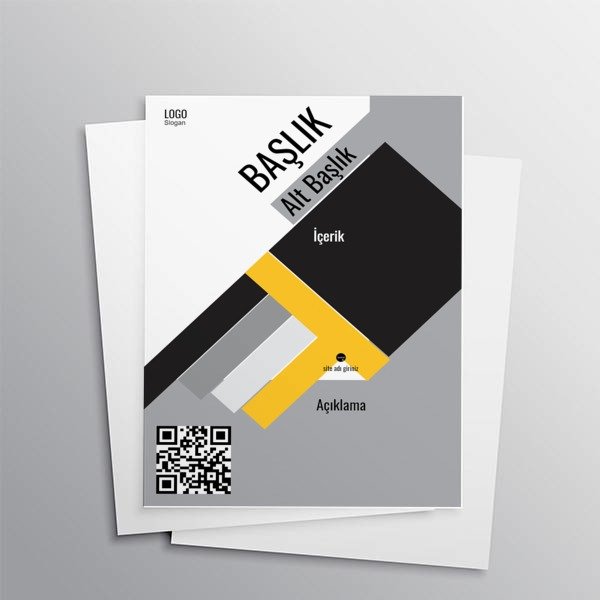 Siyah Sarı Kurumsal online tasarla