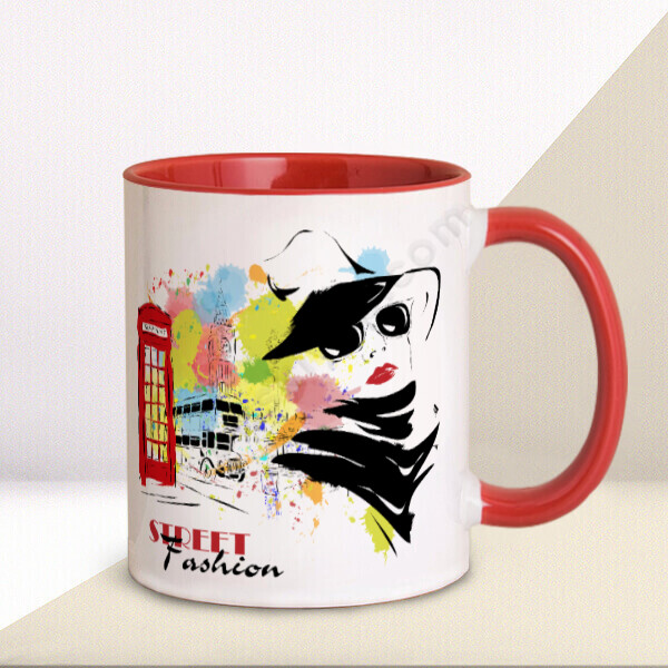 Sokak Modası Kırmızı Kupa Bardak online tasarla