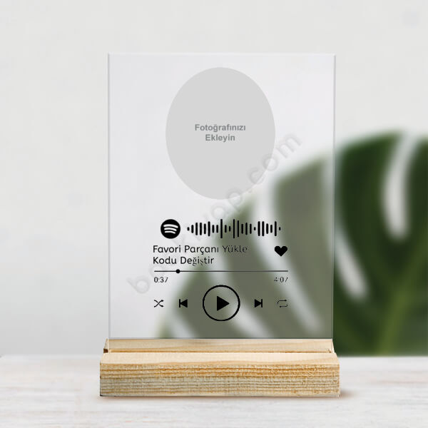 Spotify Kişiye Özel Pleksi Masaüstü Stand online tasarla