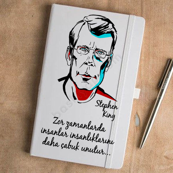 Stephen King Tasarımlı Beyaz Ajanda online tasarla