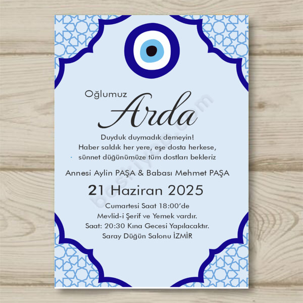 Sünnet Davetiye 2 online tasarla