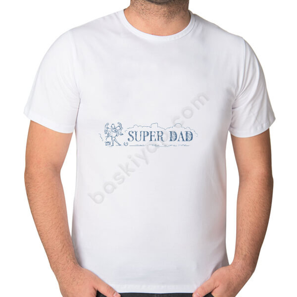 Süper Baba Baskılı Tişört online tasarla