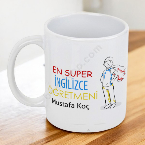 Super Öğretmen Temalı Hediye Kupa online tasarla