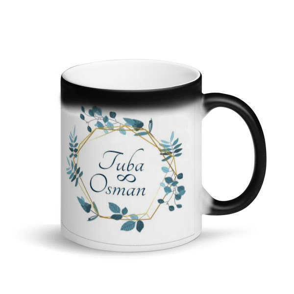 Mavi Çiçek Çerçeveli online tasarla