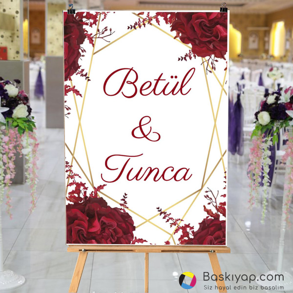 Kırmızı  Çiçekli online tasarla