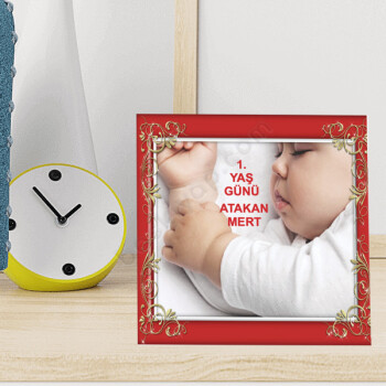 1 Yaş Doğum Günü Magneti Kırmızı online tasarla
