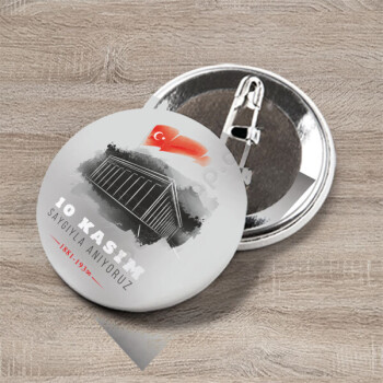 10 Kasım Temalı Rozet online tasarla