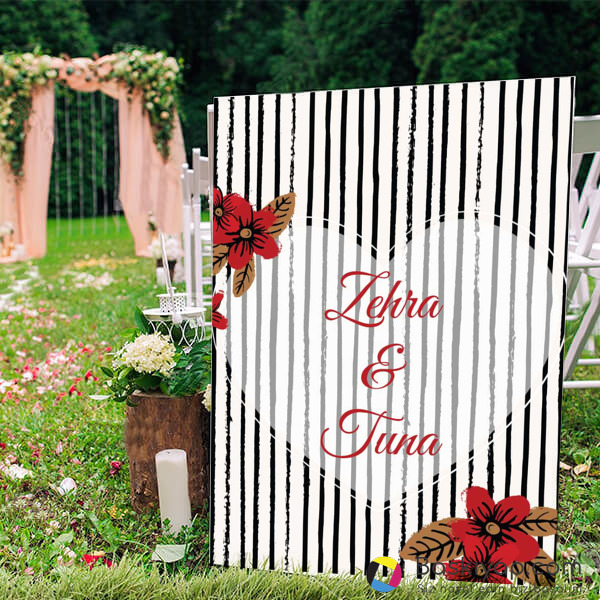 Siyah Beyaz Çizgili online tasarla