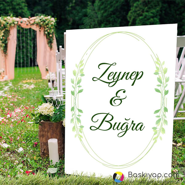 Sade Yeşil Yapraklı online tasarla