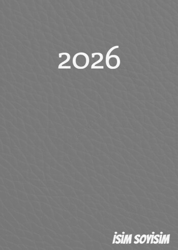 17X24 Tarihli Kişiye Özel Gri Ajanda 2026 online tasarla