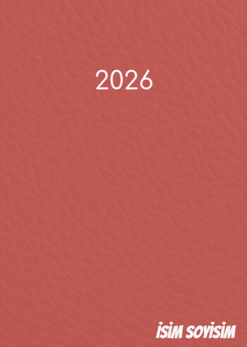 17X24 Tarihli Kişiye Özel Kırmızı Ajanda 2026 online tasarla