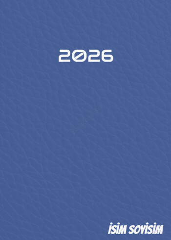 17X24 Tarihli Kişiye Özel Mavi Ajanda 2026 online tasarla