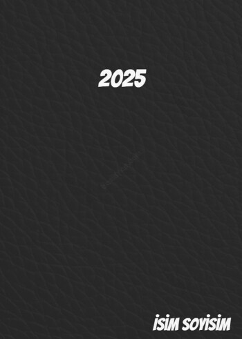17X24 Tarihli Kişiye Özel Siyah Ajanda 2025 online tasarla