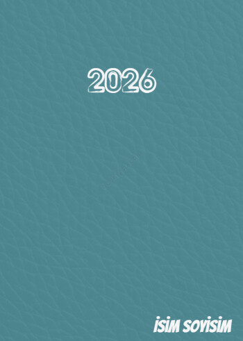 17X24 Tarihli Kişiye Özel Turkuaz Ajanda 2026 online tasarla