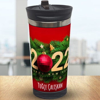 2022 Yeni Yıl Tasarımlı Çelik Termos online tasarla
