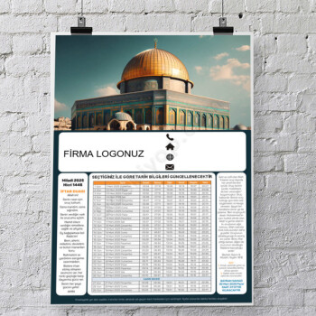 2025 İmsakiye Tasarımı Model 1 online tasarla