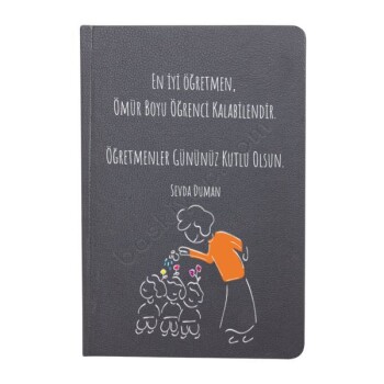2026 Öğretmen Tasarımlı 17X24 Cm Kendin Tasarla Siyah Ajnda online tasarla