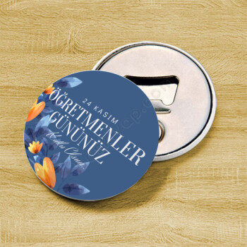 24 Kasım Öğretmenler Günü Buton Magnetli Açacak online tasarla