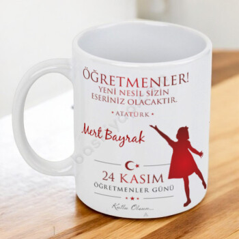 24 Kasım Öğretmenler Günü Tasarım Kupa online tasarla