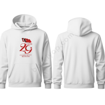 29 Ekim Cumhuriyet Bayramı Beyaz Sweatshirt online tasarla
