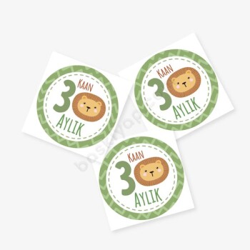 3 Aylık Bebek Etiket online tasarla